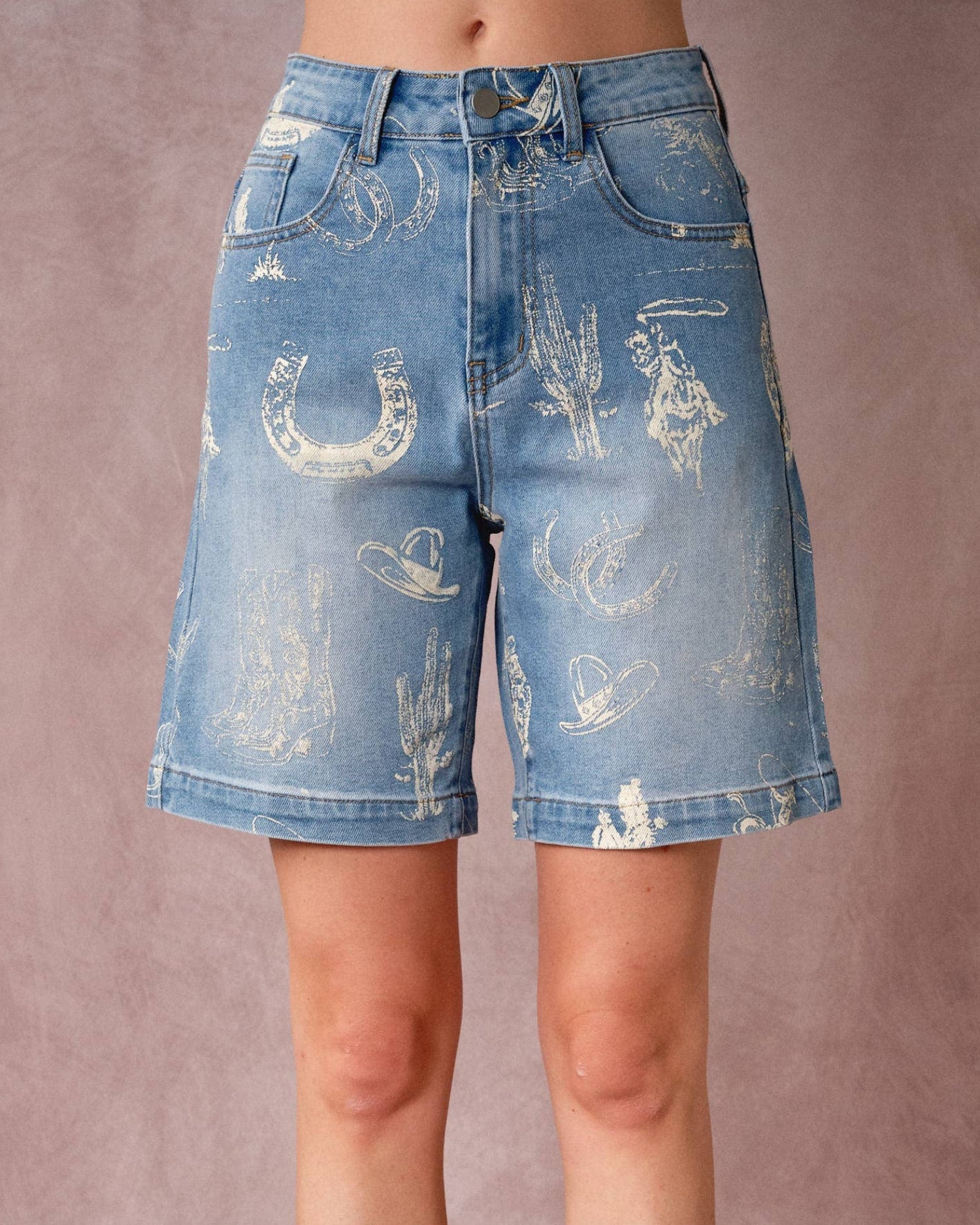 Lucky Horse Denim Shorts