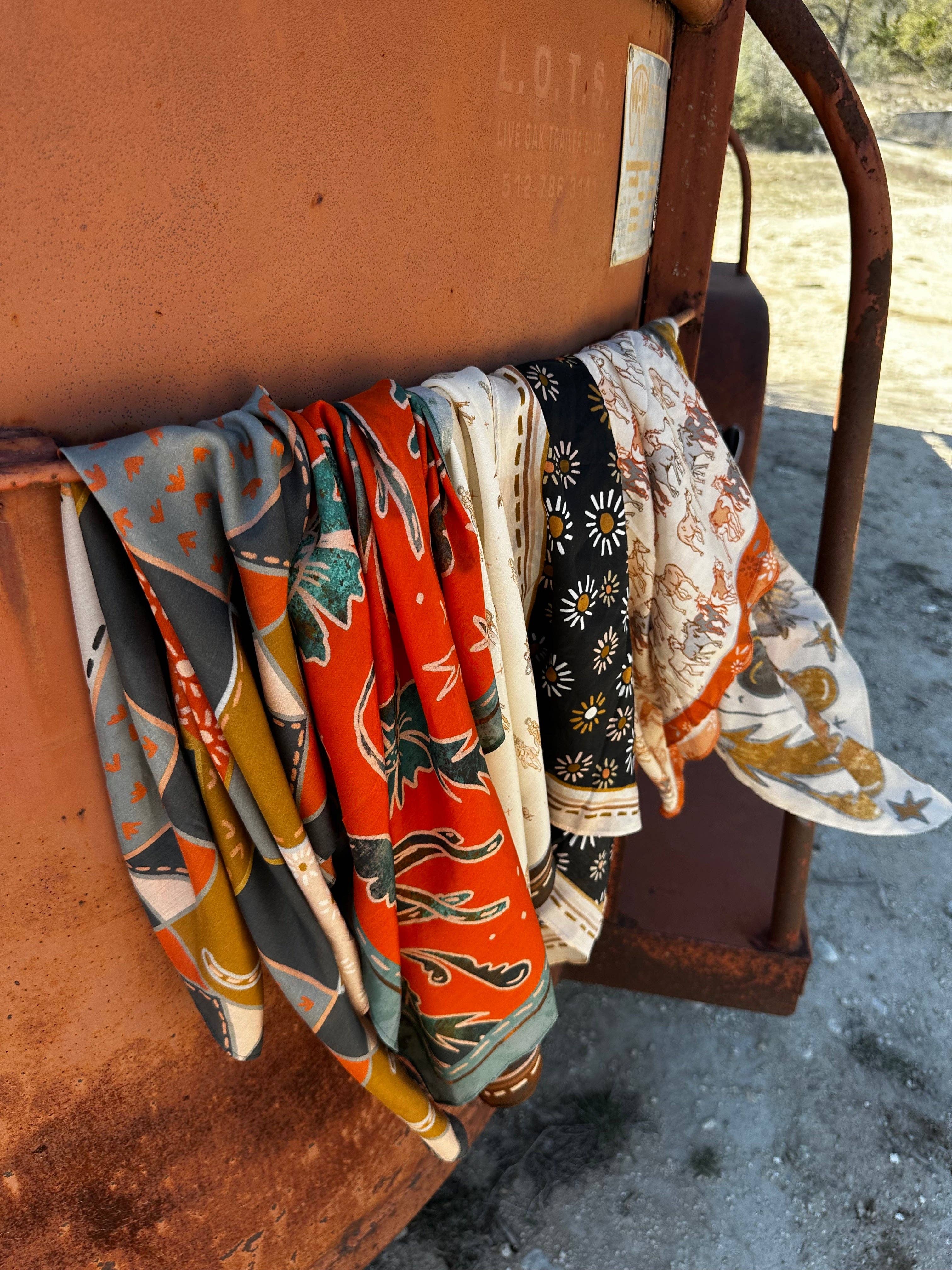 Bloomin' Bronc Silk Scarf