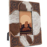 Saddle Ridge Cowhide Tooled Frame