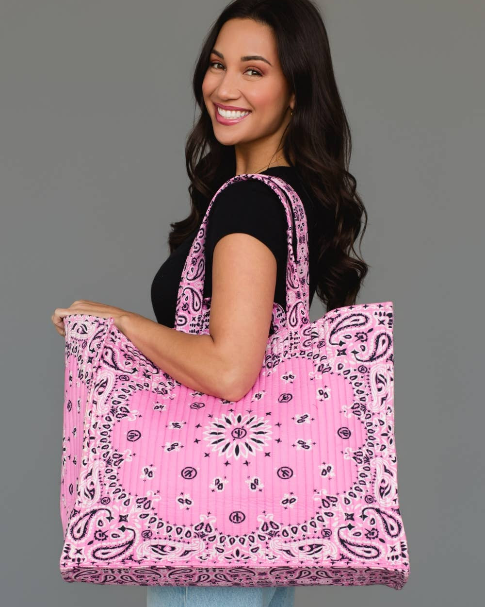 Pink Bandana Cowgirl Tote