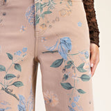 Floral Western Soft Stretch Twill Pants
