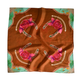 Rodeo Rose Wild Rag Silk Scarf