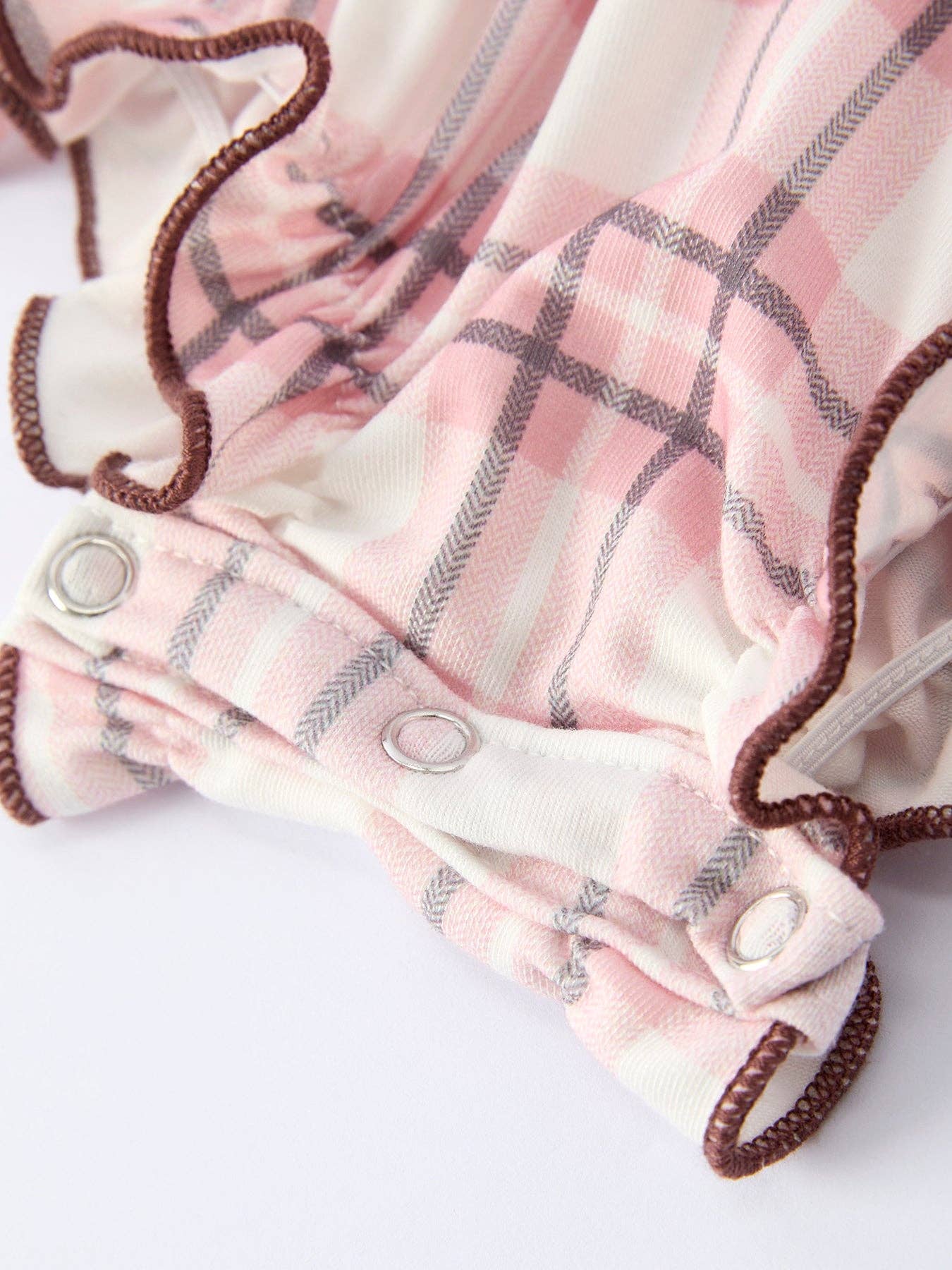 Plaid Horse Baby Girl Romper