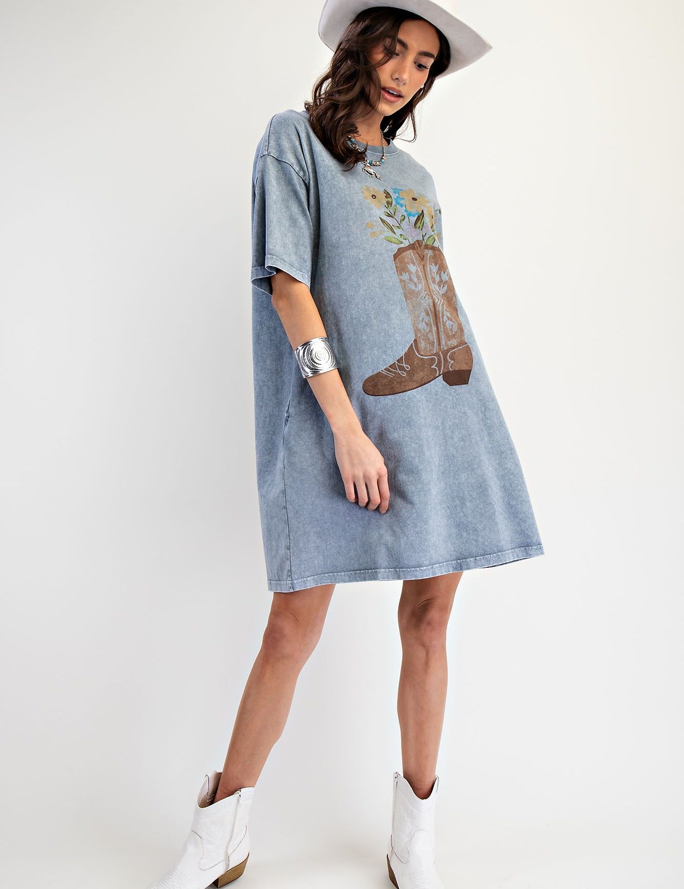 Cowgirl Boot Tee-Shirt Dress