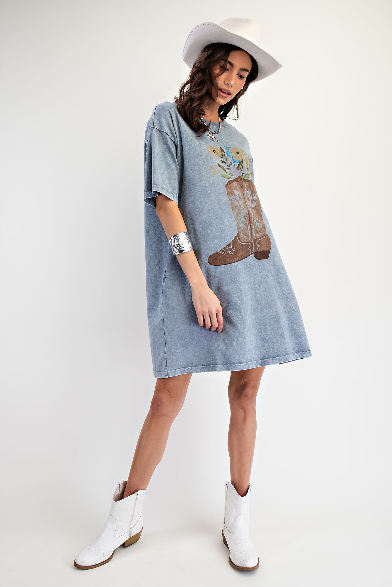 Cowgirl Boot Tee-Shirt Dress