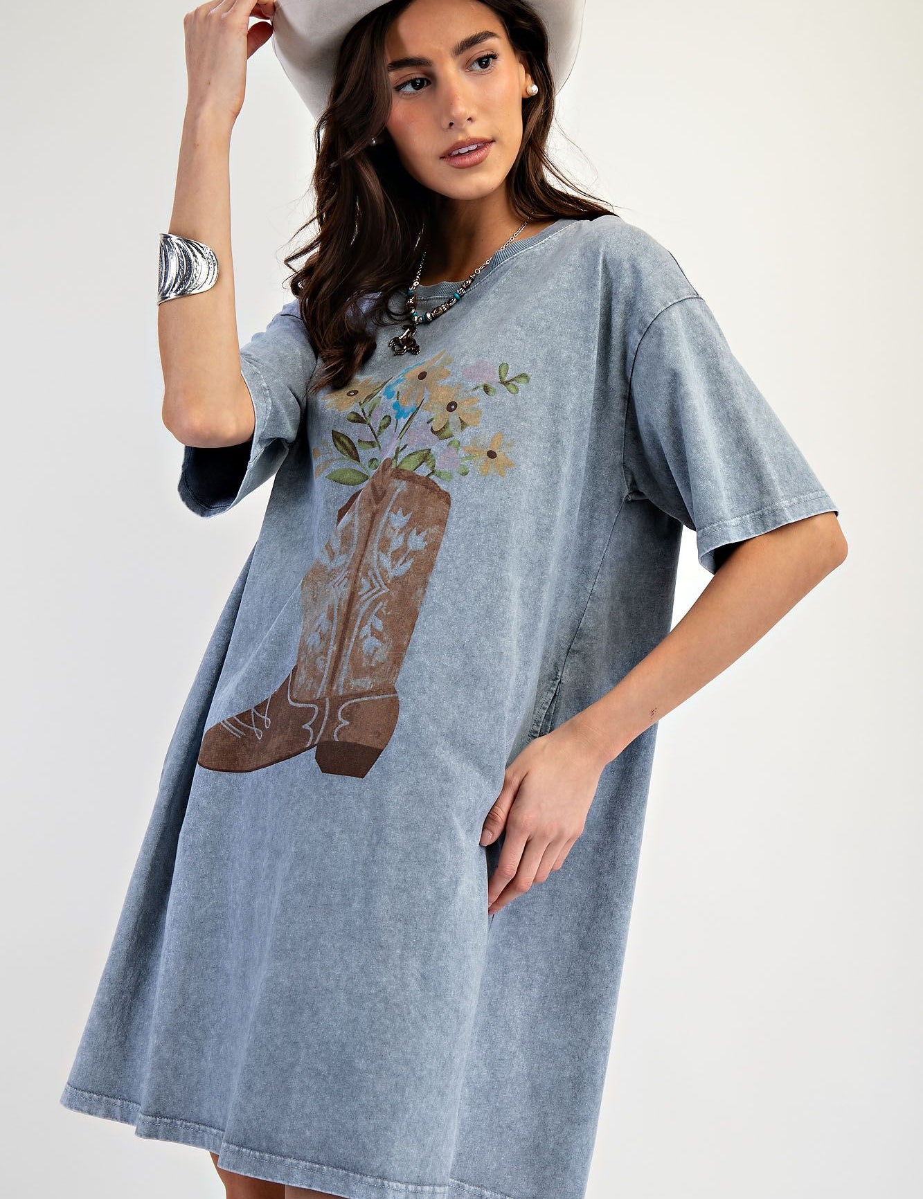 Cowgirl Boot Tee-Shirt Dress