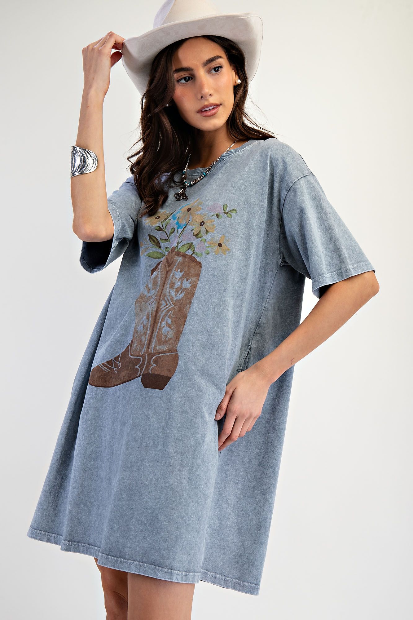 Cowgirl Boot Tee-Shirt Dress