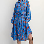 Becky Blue Cowgirl Shirt Dress
