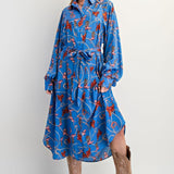 Becky Blue Cowgirl Shirt Dress