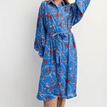 Becky Blue Cowgirl Shirt Dress