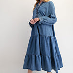 Jenna Denim Smocked Dress