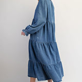 Jenna Denim Smocked Dress
