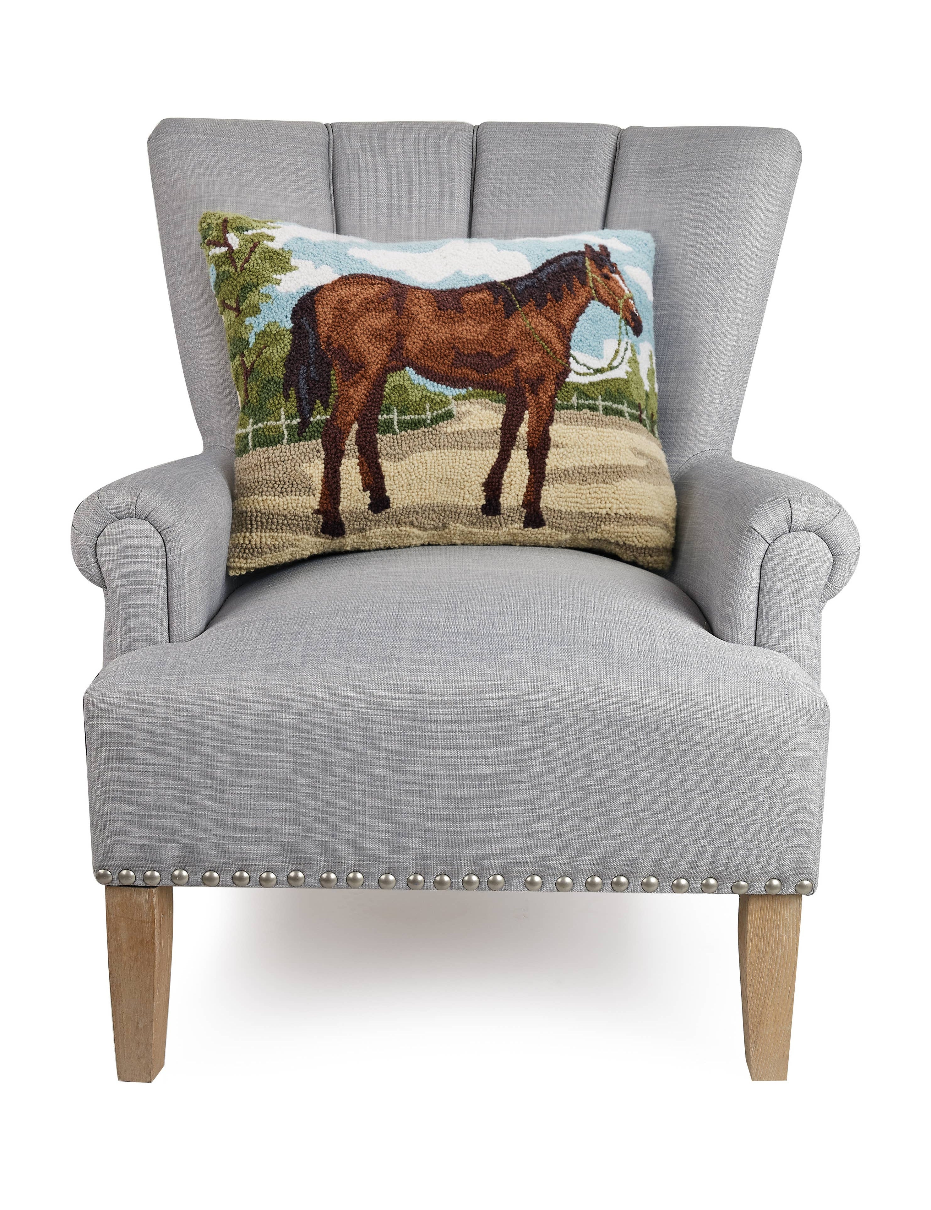 Brown Horse Hook Pillow