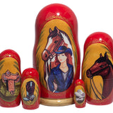 western horse nesting doll