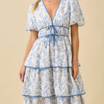 Vintage Horse Toile Dress Blue