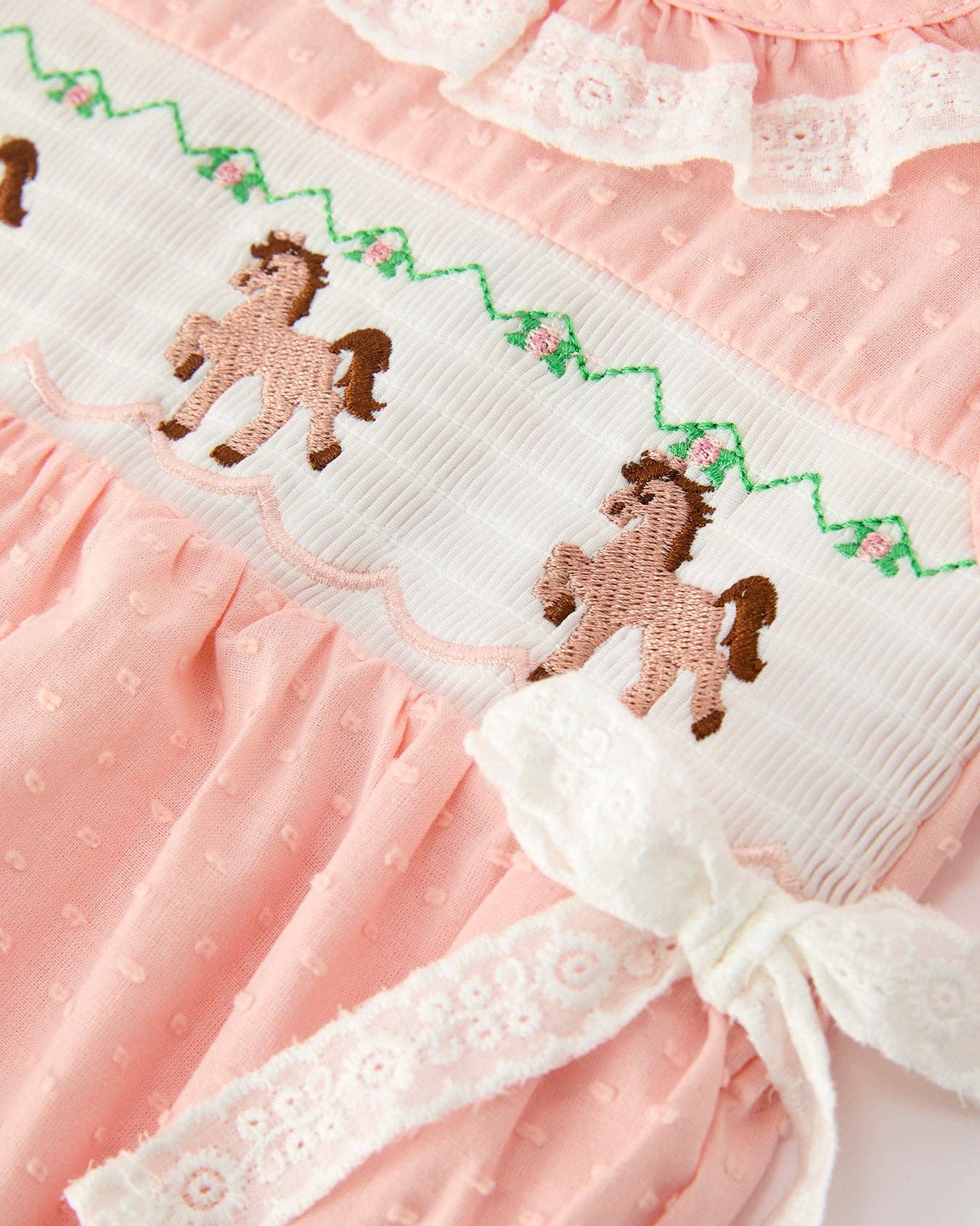 Blush Pony Lace Romper