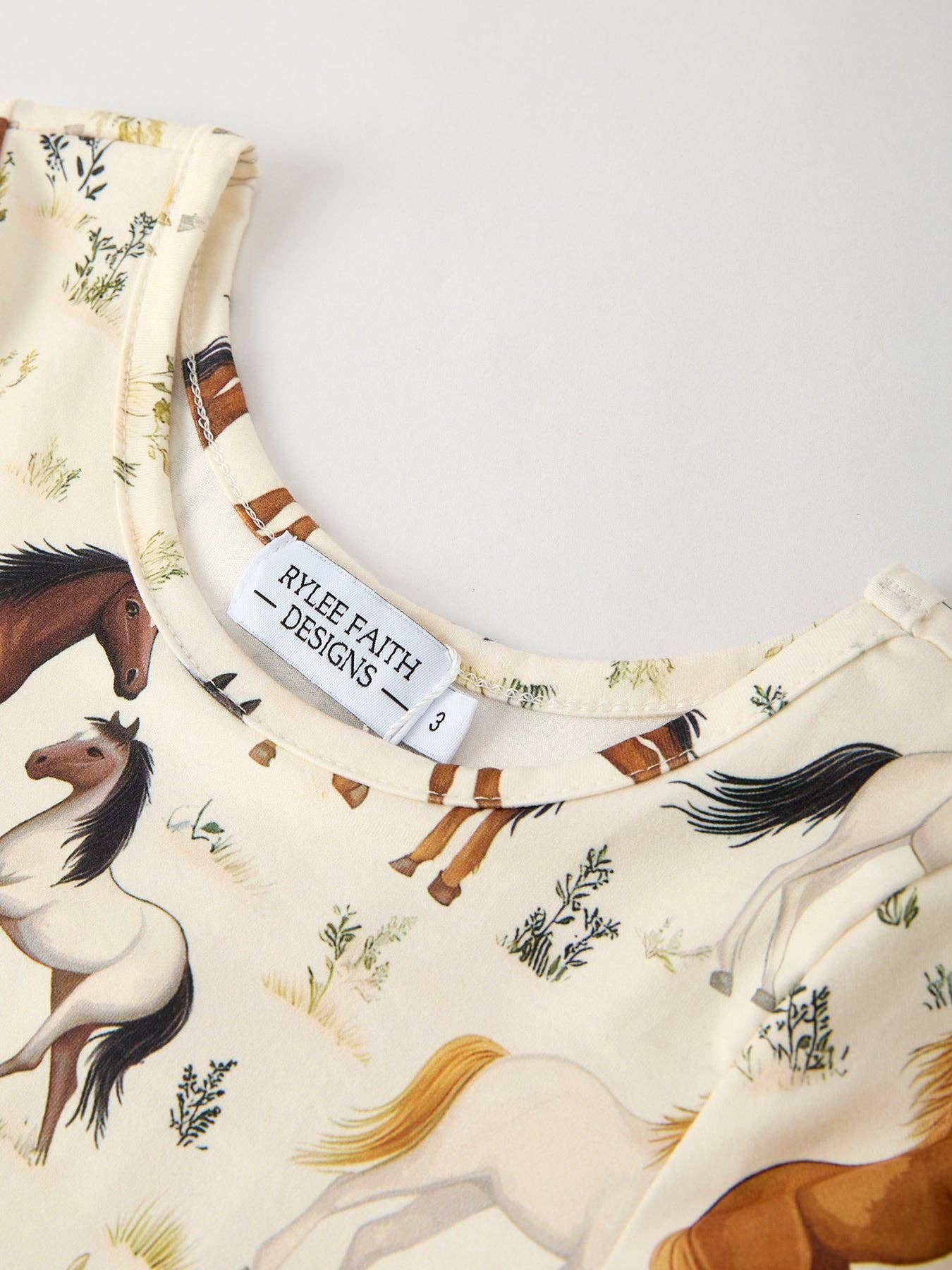 Elegant Horses Girl's Long Sleeve Dress - Bridle Up Hope Shop