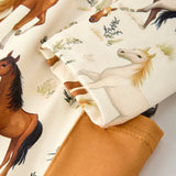 Elegant Horses Girl's Long Sleeve Dress - Bridle Up Hope Shop