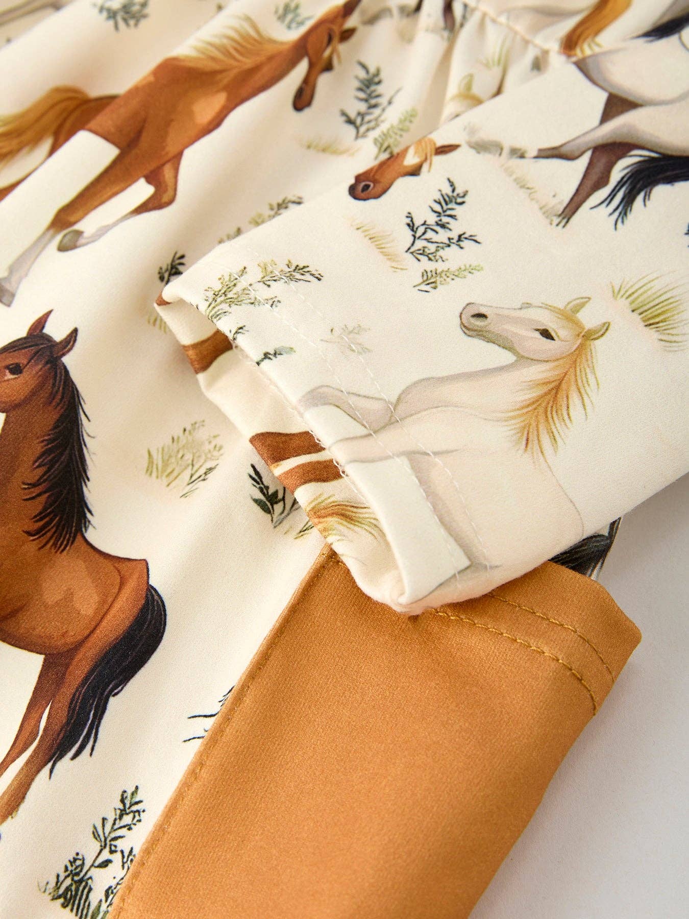 Elegant Horses Girl's Long Sleeve Dress - Bridle Up Hope Shop