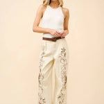 Embroidered Western Twill Loose Jeans - Bridle Up Hope Shop