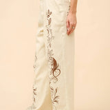 Embroidered Western Twill Loose Jeans - Bridle Up Hope Shop