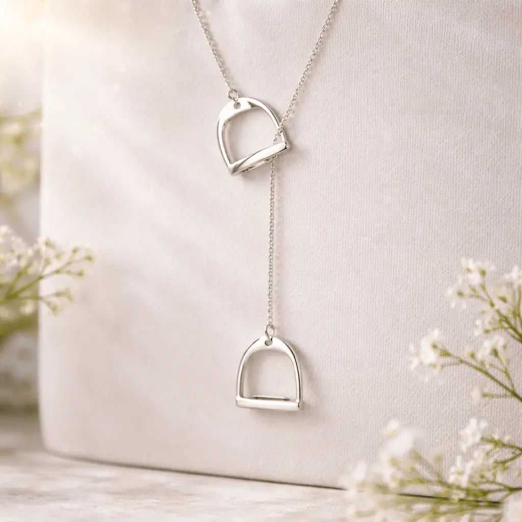 English Stirrup Drop Necklace - Bridle Up Hope Shop