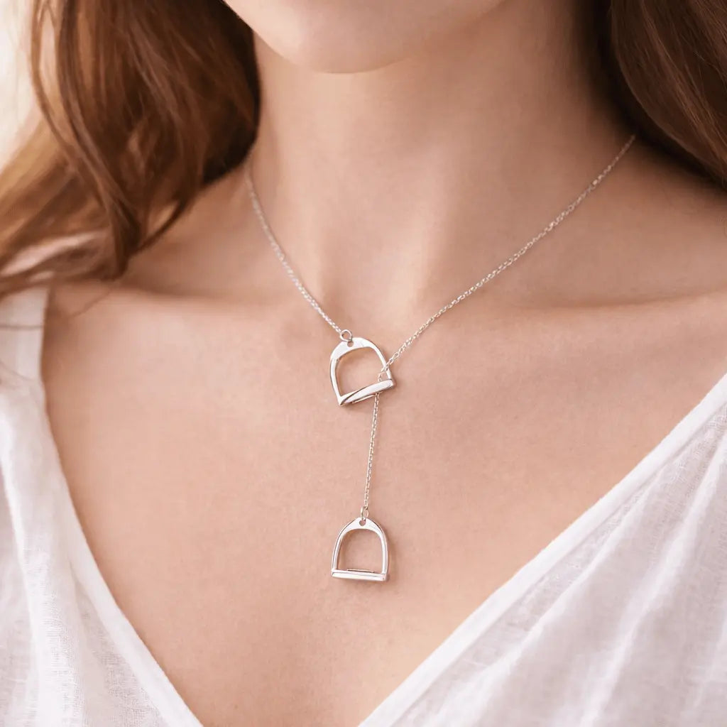 English Stirrup Drop Necklace - Bridle Up Hope Shop