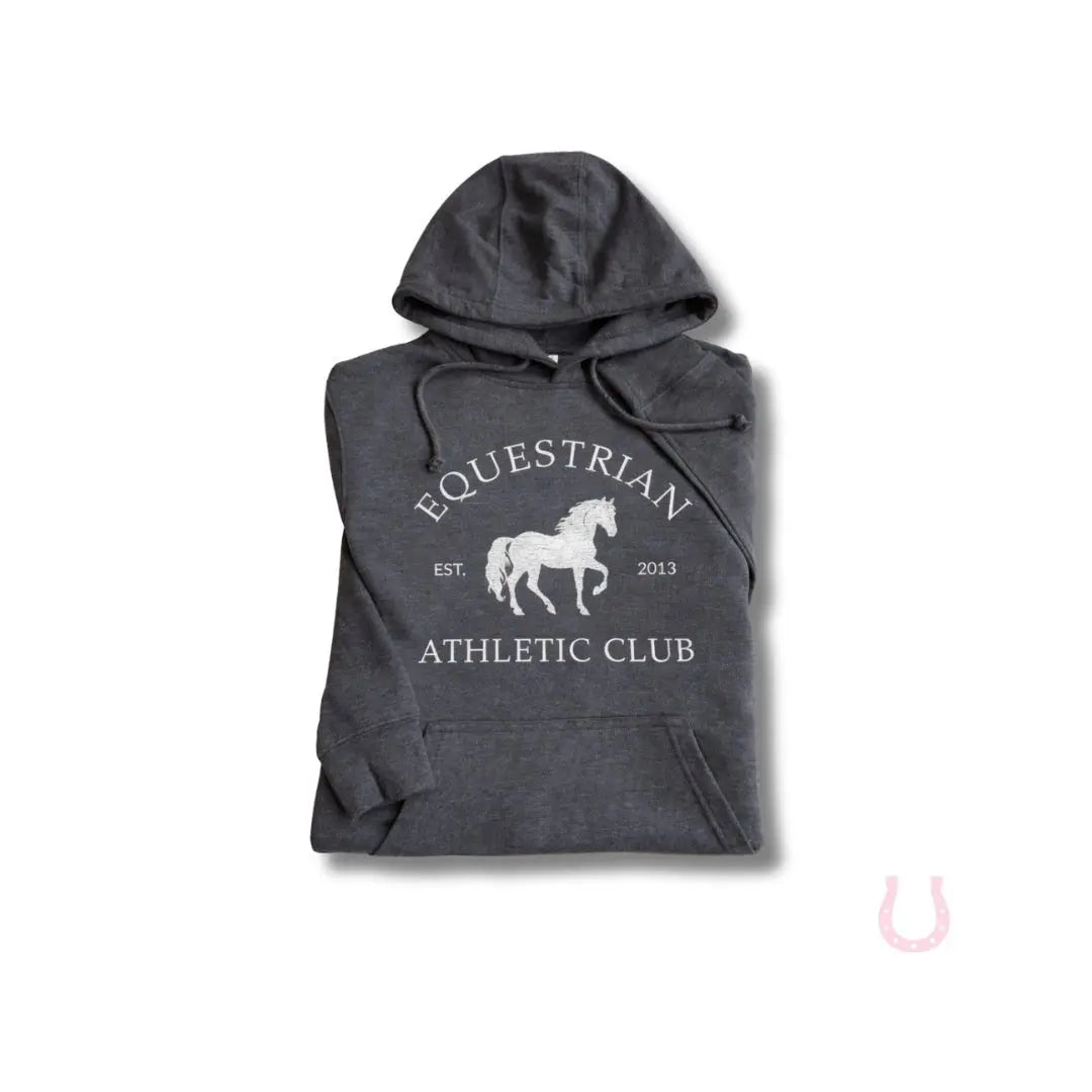 Equestrian Athletic Club Hoodie (Charcoal) - Bridle Up Hope Shop