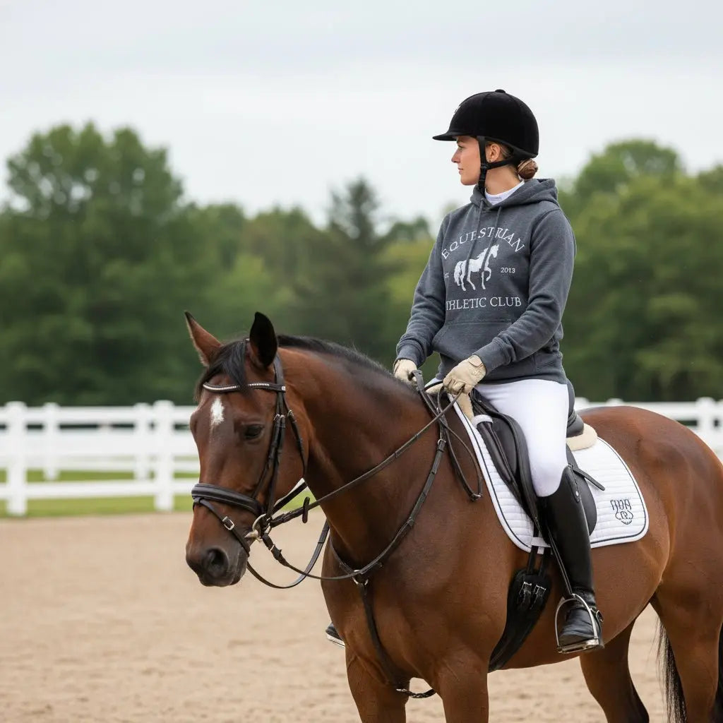 Equestrian Athletic Club Hoodie (Charcoal) - Bridle Up Hope Shop