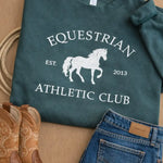 Equestrian Athletic Club Sweatshirt (Green) - Bridle Up Hope Shop
