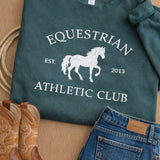 Equestrian Athletic Club Sweatshirt (Green) - Bridle Up Hope Shop