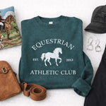 Equestrian Athletic Club Sweatshirt (Green) - Bridle Up Hope Shop