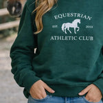 Equestrian Athletic Club Sweatshirt (Green) - Bridle Up Hope Shop