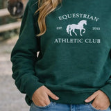 Equestrian Athletic Club Sweatshirt (Green) - Bridle Up Hope Shop