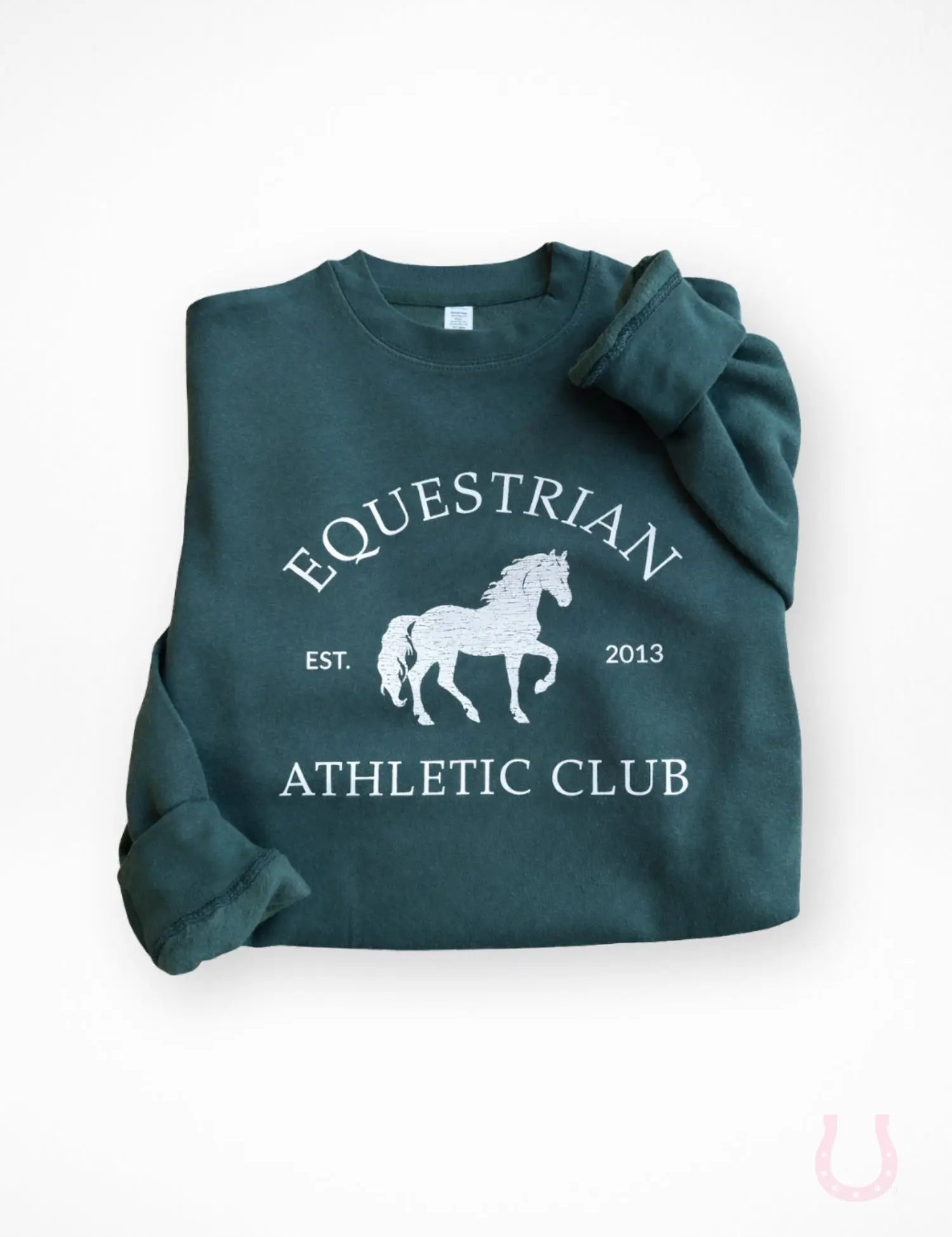 Equestrian Athletic Club Sweatshirt (Green) - Bridle Up Hope Shop