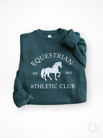 Equestrian Athletic Club Sweatshirt (Green) - Bridle Up Hope Shop