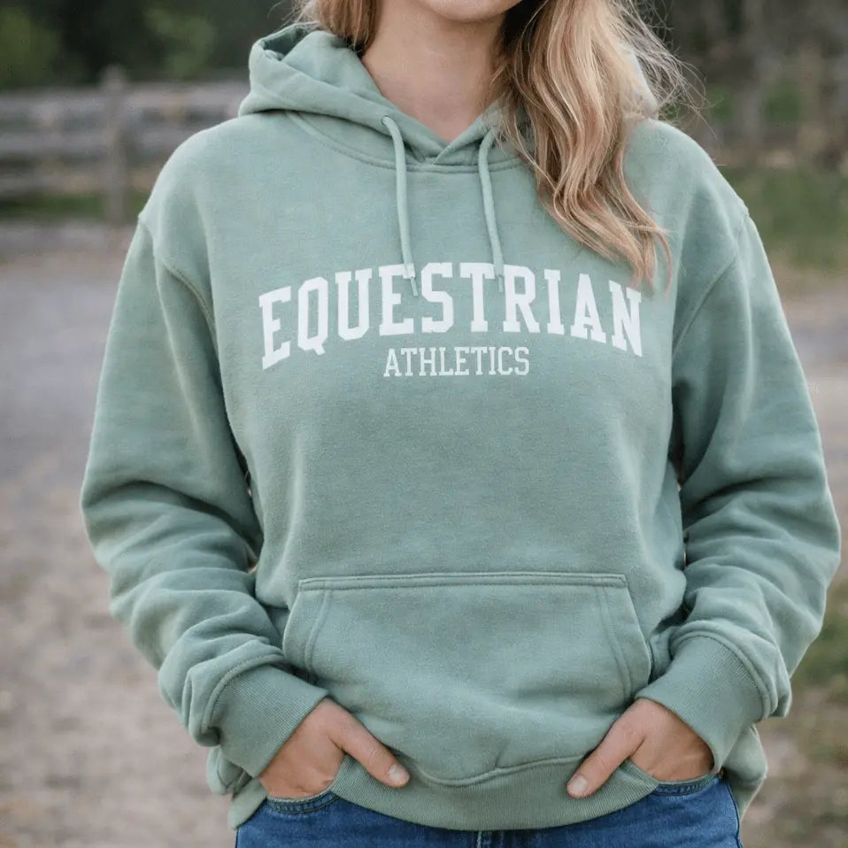 Equestrian Athletics Hoodie (Sea Foam) - Bridle Up Hope Shop