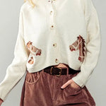 Equestrian Dream Cropped Cardigan - Bridle Up Hope Shop