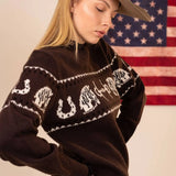 Equestrian Tack Sweater - Bridle Up Hope Shop