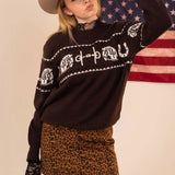 Equestrian Tack Sweater - Bridle Up Hope Shop