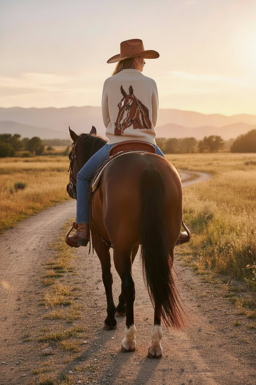 Equine Embrace Jacquard Sweater - Bridle Up Hope Shop