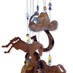 bronco cowboys wind chime