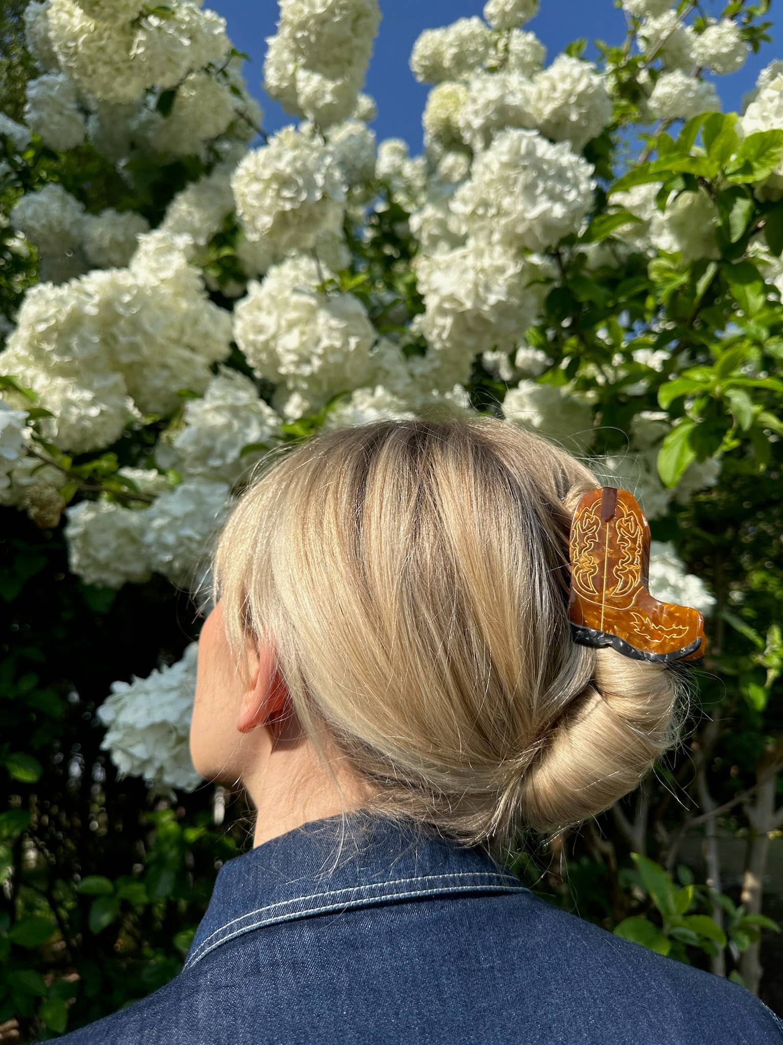 Hand-Painted Boot Hair Clip