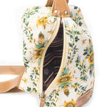 Oasis Blooms Fanny Pack Bag In Brown & White Myra Bag