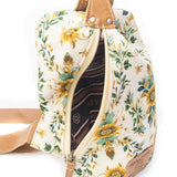 Oasis Blooms Fanny Pack Bag In Brown & White Myra Bag