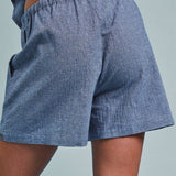 Western Boot Embroidered Drawstring Shorts