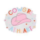 cowgirl at heart sticker