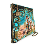 Turquoise Hand-Beaded Cowgirl Handbag