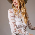 howdy cowgirl mesh top