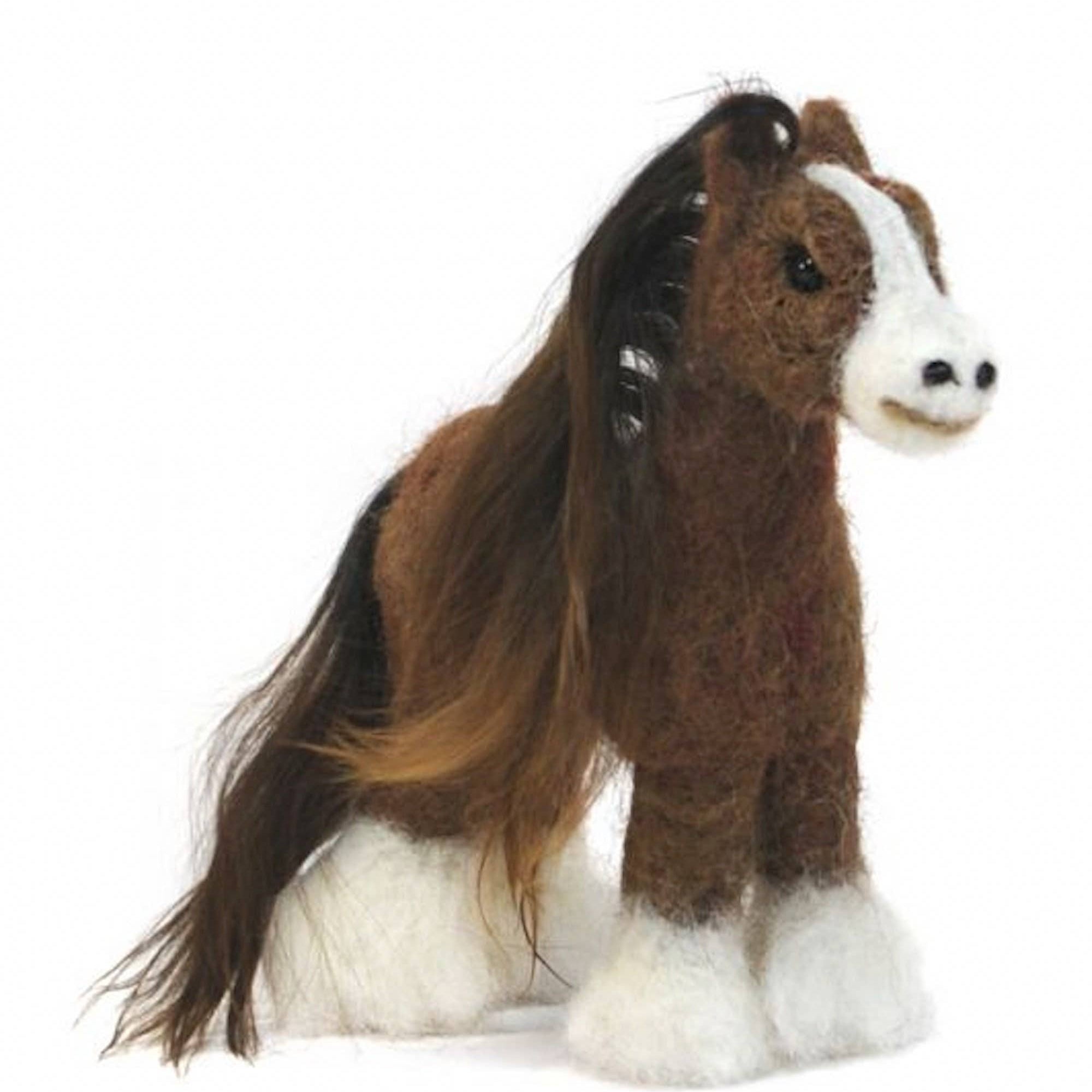 Clydesdale Hand-Felted Alpaca Horse